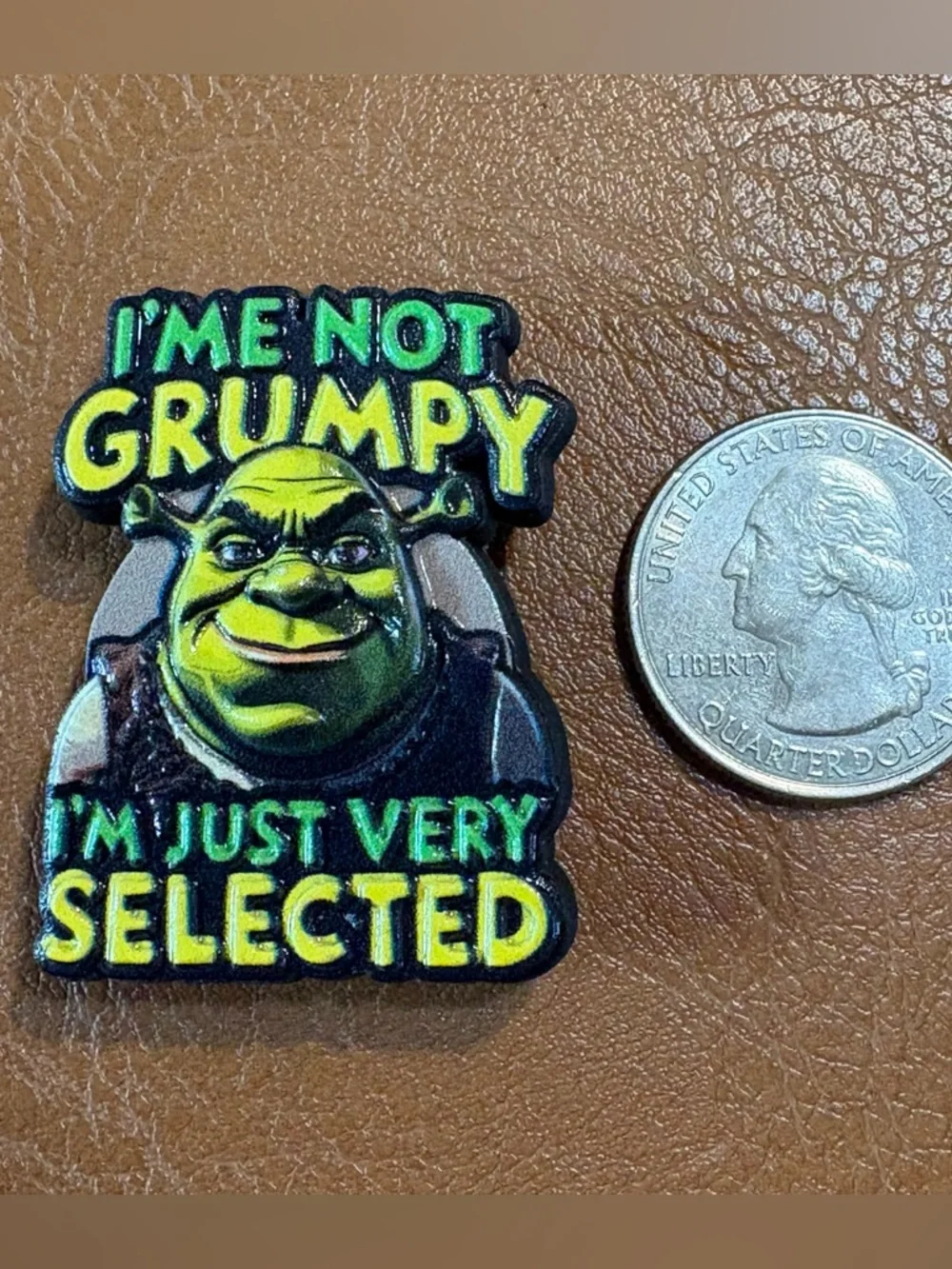 Shrek I’m Not Grumpy, I’m Just Very Selected Croc Charm - Picture 4 of 4